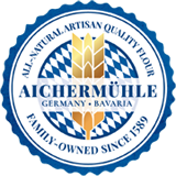 englisches Logo der Aichermühle